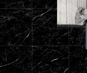 Dlažba jako mramor Deceram I Marmi Black Marquinia Polished 80x80 - černá