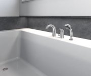 Aqualine Kasiopea Tříprvková Baterie Na Okraj Vany, Chrom