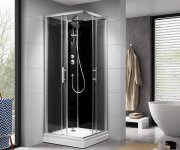 Aqualine Granvik čtvercový Sprchový Box 800x800x2180mm, čiré Sklo