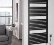 Aqualine Tondi-e Elektrické Otopné Těleso Rovné 600x1330 Mm, 600 W, černá Mat