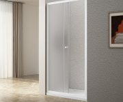 Aqualine Ugga Posuvné Sprchové Dveře 1000 Mm, Sklo Brick, Bílá