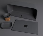 Polysan Flexia Vanička Z Litého Mramoru S Možností úpravy Rozměru, 100x100cm, Antracit Mat