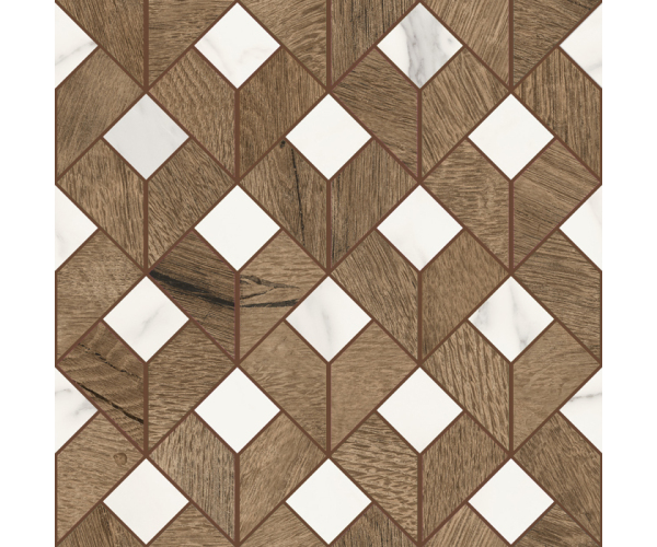 Mozaika Sant Agostino Timewood Flip Brown 29x29 - hnědá