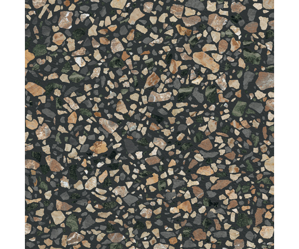 Dlažba jako terrazzo Caesar Civic Multicolor Black 30x30 Mat. Rett. - antracitová