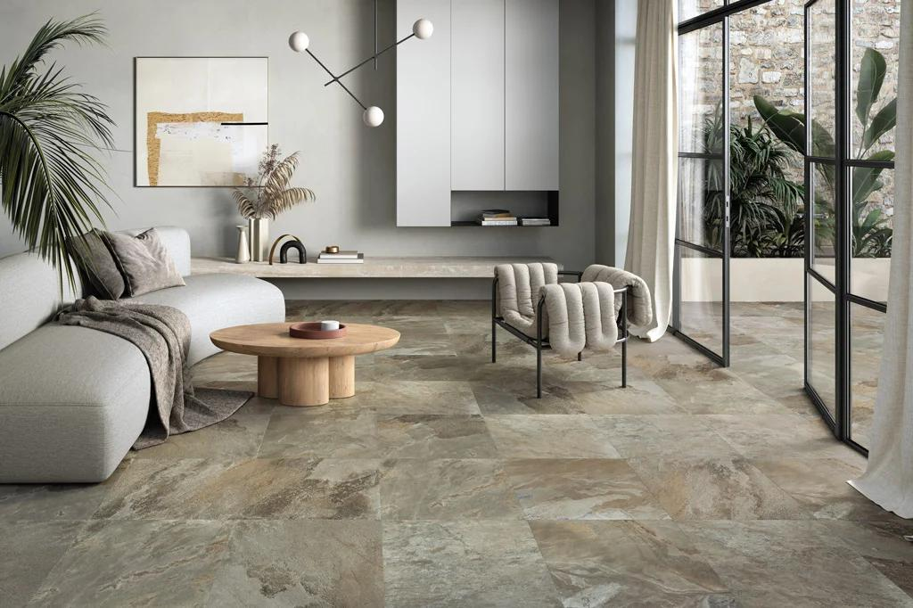 Realizace Dlažba jako břidlice La Fenice Stone Sage 60x60