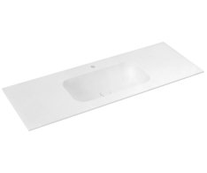 Sapho Aruba Umyvadlo, Rockstone, 140x51,5cm, Bílá Mat