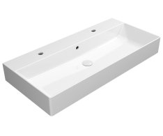 Gsi Kube X Keramické Dvojumyvadlo 100x47cm, Broušená Spodní Hrana, Bílá Extraglaze