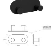 Sapho X-round Black Samolepící Dvojháček, černá Mat