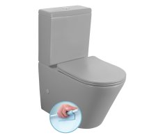 Sapho Paco Wc Kombi, Rimless, Spodní/zadní Odpad, šedá Mat