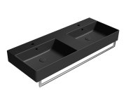 Gsi Kube X Keramické Dvojumyvadlo 120x47cm, černá Mat