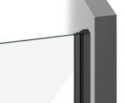 Sprchové dveře Cool! COSD2 - COSD2 120, černá+transparent X0VVGC300Z1