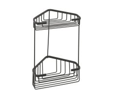 Gedy Smart Dvojitá Rohová Polička 175x325x175mm, černá Mat