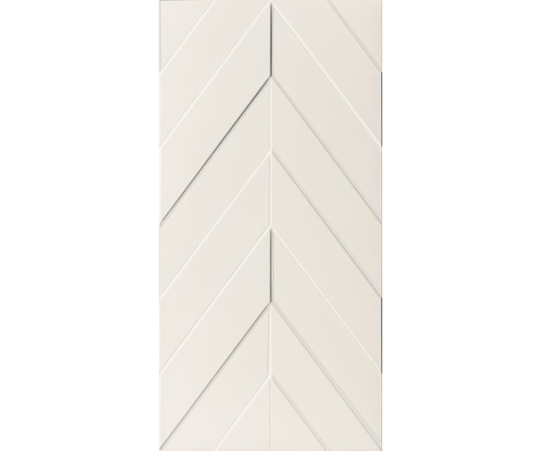 Vzorovaný obklad Marca Corona 4D Chevron White Matt 40x80 - bílá