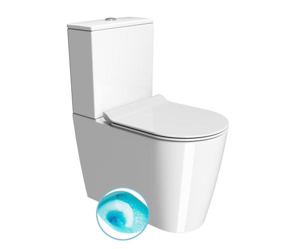 Gsi Kube X Wc Kombi, Swirlflush, Spodní/zadní Odpad, Bílá Extraglaze