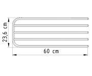 Aqualine Sušák 4 Ručníků Na Otopná Tělesa, Univerzální Upínání, Délka 60cm, Bílá