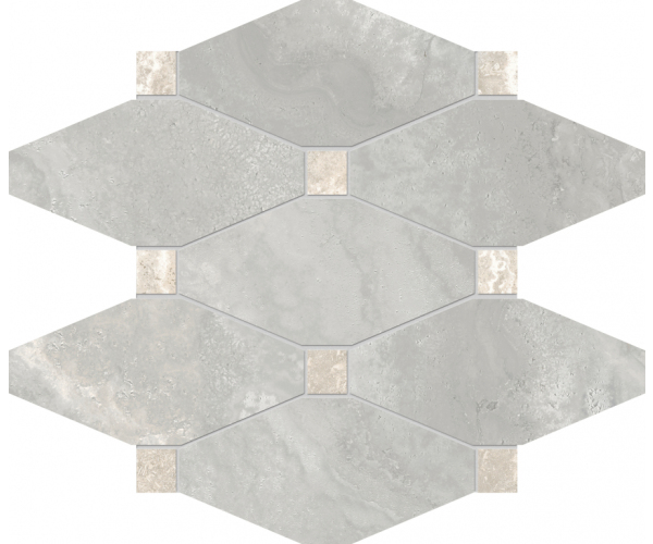 Dlažba jako kámen EdimaxAstor Stream Mosaico Octagon Silver 30x30 - šedá