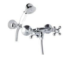 Mereo Sprchová Nástěnná Baterie, Retro Viktorie, 150 Mm, S Příslušenstvím, Chrom