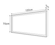 Sapho Sort Zrcadlo S Led Osvětlením 120x70cm, černá Mat