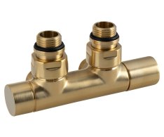 Sapho Twin Připojovací Sada Ventilů Pro Středové Připojení, Zlato Mat