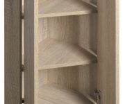 Aqualine Zoja/keramia Fresh Horní Skříňka Rohová 35x76x35cm,dub Platin