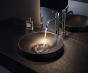 Sapho Verto Umyvadlo Zápustné, Litý Mramor, Průměr 40,5cm, Antracit Mat