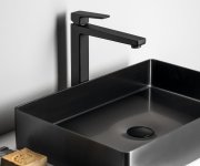 Sapho Tursi Stojánková Umyvadlová Baterie Vysoká, Prodloužená Hubice, černá Mat