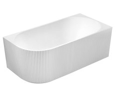 Aqualine Tibera Strip R Rohová Stojící Vana, 170x80cm, Bílá