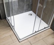 Aqualine Tecmi Sprchová Vanička Z Litého Mramoru, čtverec 70x70cm, Bílá