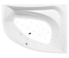 Polysan Tanya R Hydromasážní Vana, 160x120x49cm, Active Hydro-air, Chrom