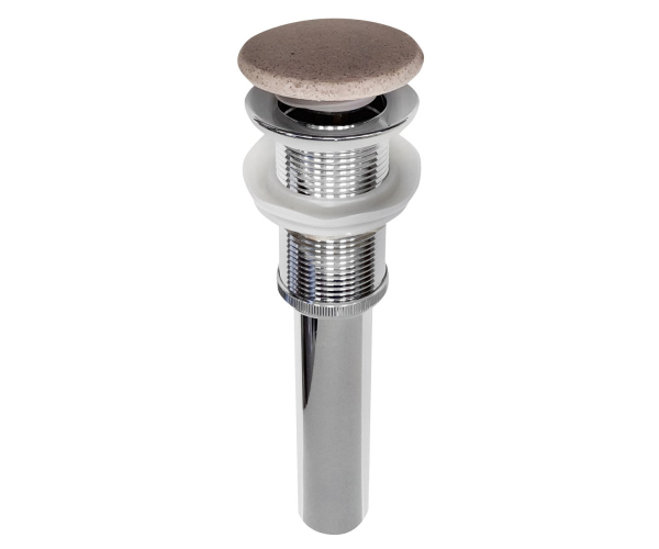 Sapho Umyvadlová Výpust 5/4", Click-clack, Betonová Zátka, Bílý Pískovec