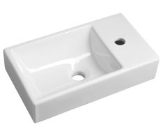 Sapho Minos Keramické Umývátko, 45x26cm, Baterie Vpravo, Bílá
