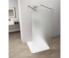 Polysan Esca Black Matt Jednodílná Sprchová Zástěna Do Prostoru, Matné Sklo, 1200 Mm