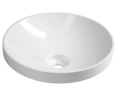 Sapho Verto Umyvadlo Zápustné, Litý Mramor, Průměr 40,5cm, Bílá