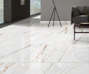 Dlažba jako mramor Deceram I Marmi Calacatta Oro Polished 60x120 - bílá