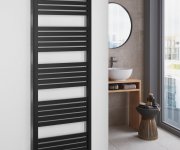 Bruckner Grunt Otopné Těleso Rovné 500x1330 Mm, Středové Připojení, černá Mat