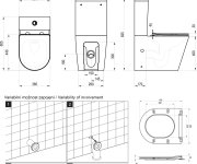 WC kombi Elegant RimOff set, včetně sedátka SoftClose - WC kombi Elegant RimOff set, vario odpad, bílá X01872