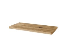 Mereo Siena, Koupelnová Deska Na Skříňku, Dub Masiv, 80 Cm, L/p, Asymetrická, S Výř