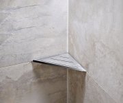 Sapho Smart Rohová Polička Do Spár 210x15x210mm, Nerez Lesk