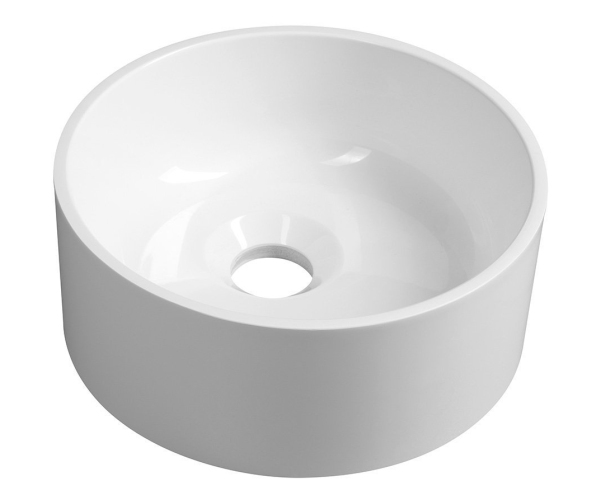 Sapho Sanna Umývátko Na Desku, Litý Mramor, Průměr 25cm, Bílá