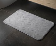 Gedy Mousse Koupelnová Předložka, 50x80cm, 100% Polyester, Protiskluz, šedá