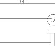 Koupelnový doplněk Držák ručníků 343 mm COLORADO COA0701/30