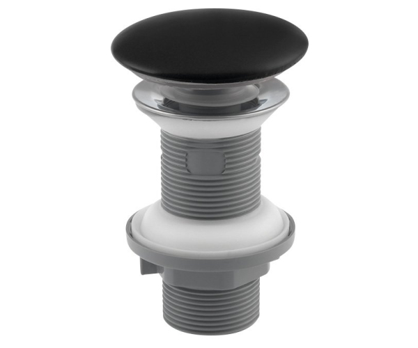 Isvea Umyvadlová Výpust 5/4“, Click-clack, Keramická Zátka, 20-70mm, černá Mat