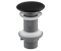 Isvea Umyvadlová Výpust 5/4“, Click-clack, Keramická Zátka, 20-70mm, černá Mat