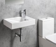 Cerastyle Nuali Keramické Umývátko 50x30cm, Baterie Vpravo, Bílá