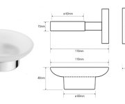 Sapho Miska Na Mýdlo: X-round/x-steel/x-square/samba/rumba, Xr803, Xs802, Xq802 Mléčné Sklo