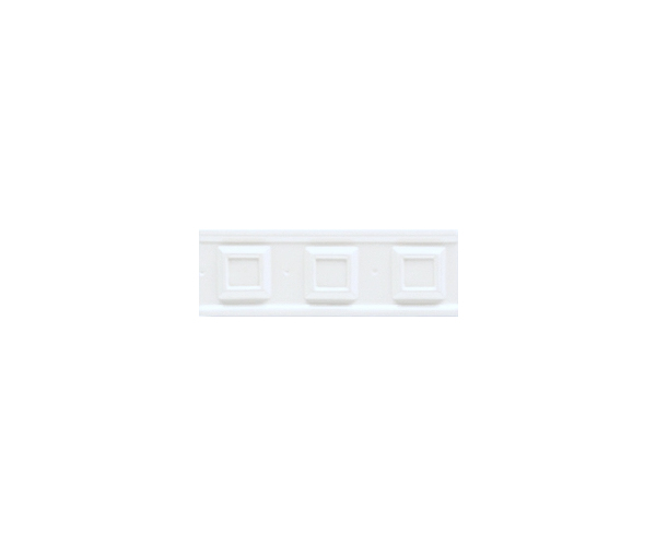 Retro sokl Grazia Boiserie Square Bianco Craquele 6,5x20 Luc. - bílá