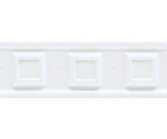 Grazia Boiserie Square Bianco Craquele 6,5x20 Luc.
