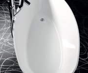 Gelco Elipsie Volně Stojící Vana 1700x770x620mm, Litý Mramor, Bílá Lesk
