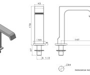 Sapho Výtoková Hubice Na Okraj Vany, šířka 43mm, Kaskáda, Chrom