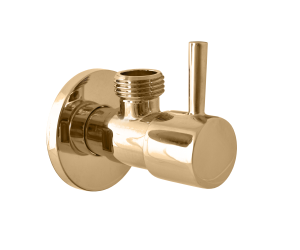 Ventil rohový 1/2“ x 1/2“ - kulatý - zlato RV0212Z